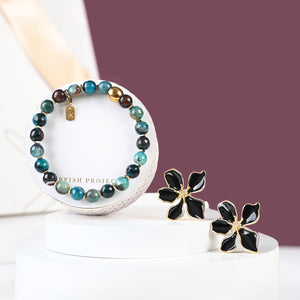 Ewa Beaded Green Agate Bracelet