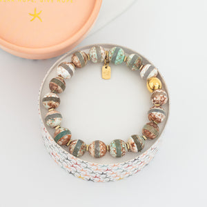 Maya Agate Bracelet in Earth Tones