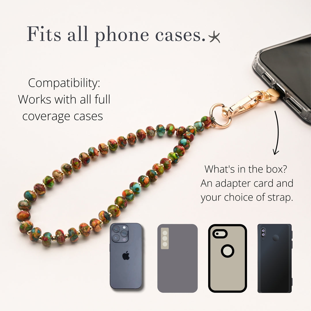 Sedona Emperor Stone Beaded Phone Wrist Strap by Starfish Project Sedona Emperor Stone Beaded Phone Wrist Strap by Starfish Project