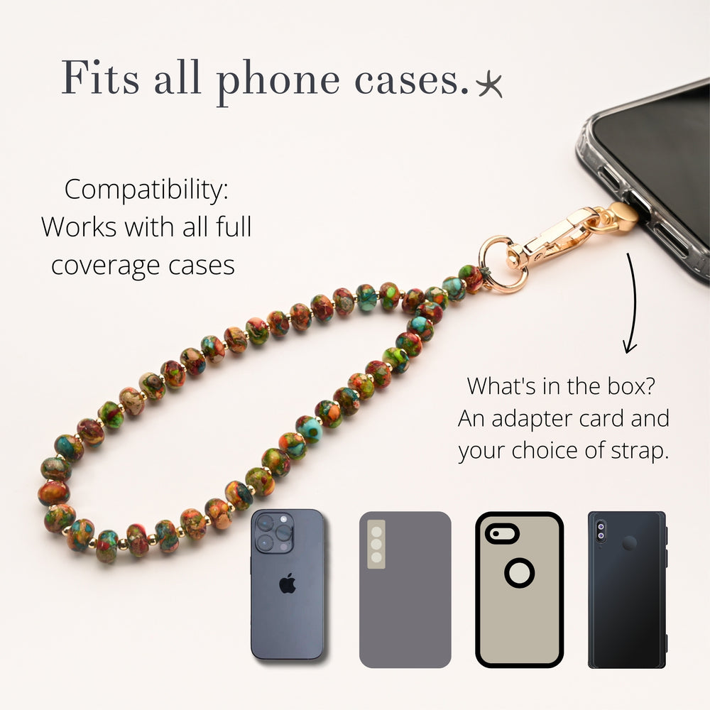 Beaded phone strap, accessories and jewelry website, phone case strap, beaded strap for stone, jewelry website