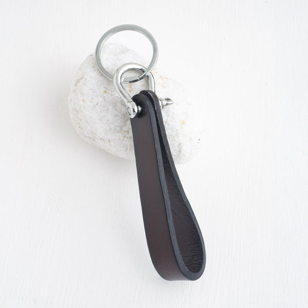 Legacy Keychain in Black Leather