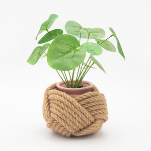 Jute unbound planter, plant holder decoration, sustainable women's jewelry company, online shopping