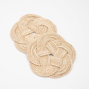 Beautiful hand woven coasters, kitchen home decor, sustainable fair trade home decor