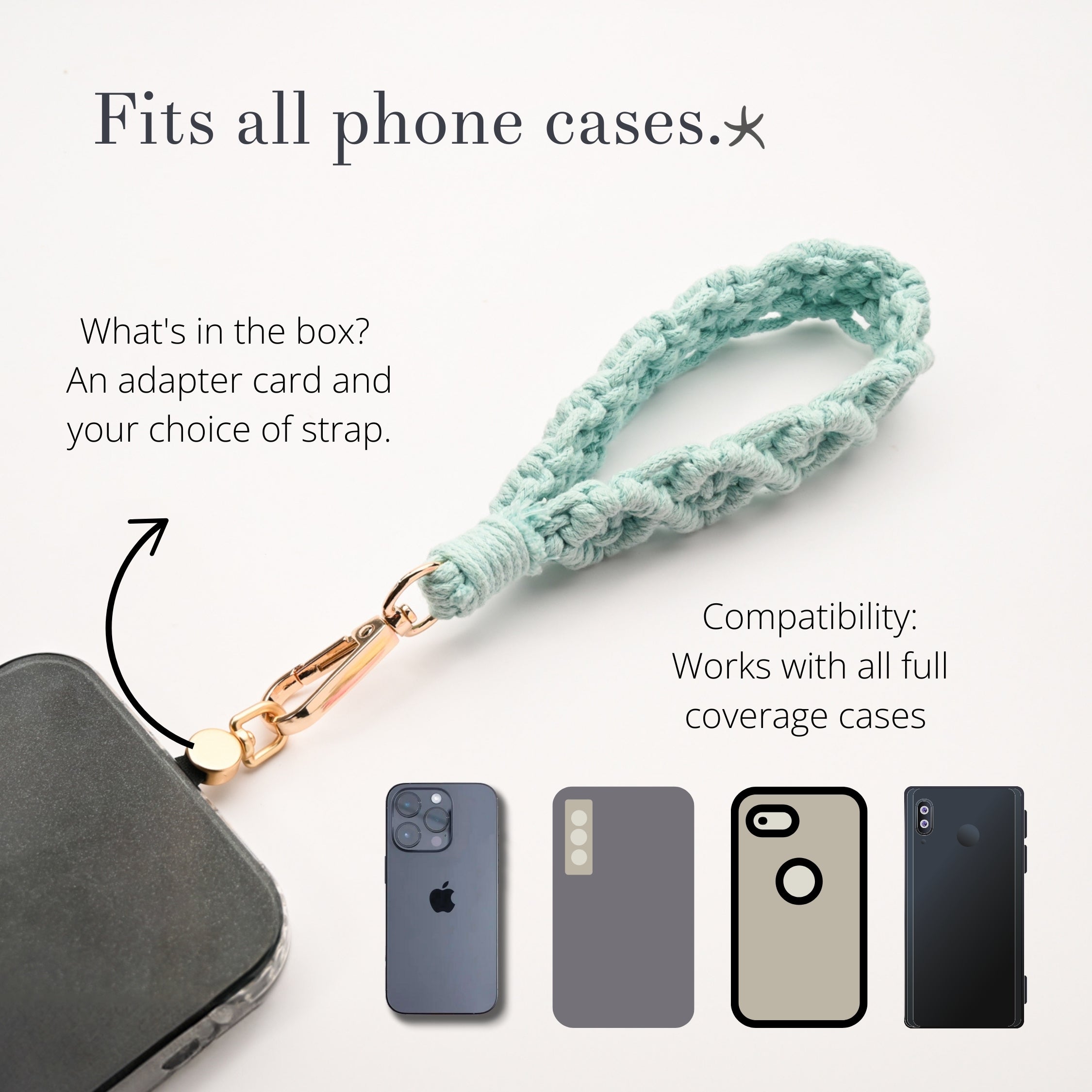 Fresh Mint Macramé Wrist Strap (Phone, Keys, Bag Accessorry) – Starfish ...