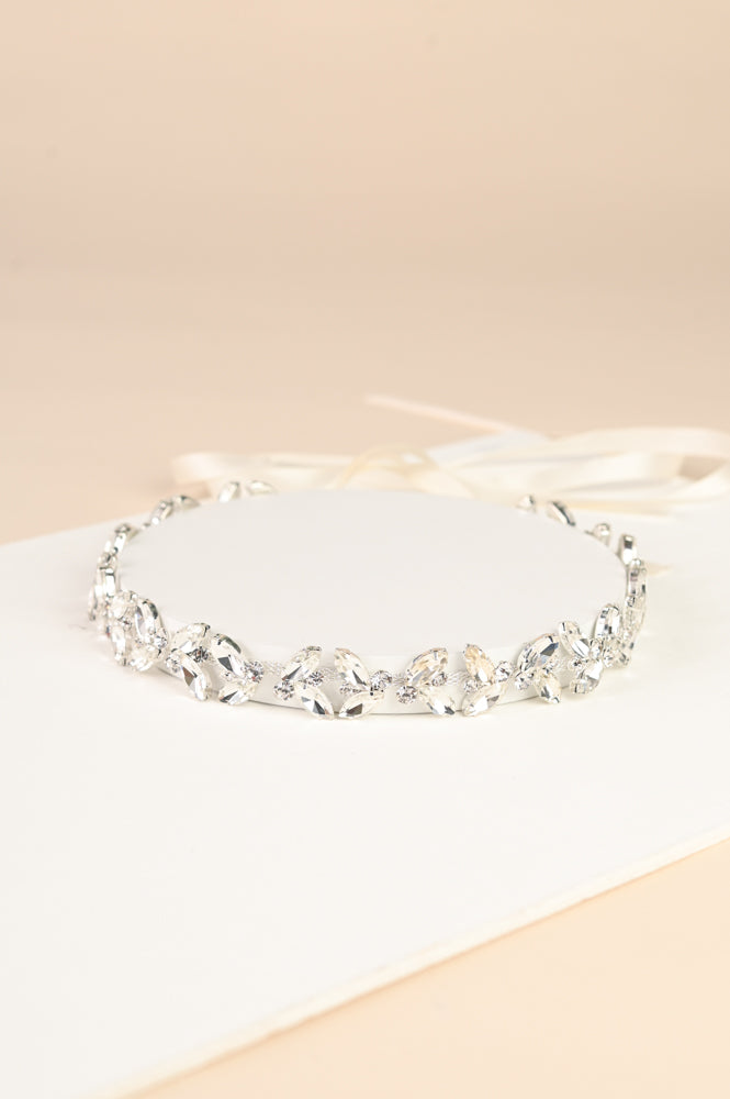 Crystal Serenade Silk Ribbon Headband
