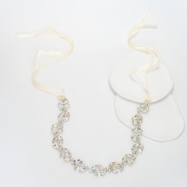 Crystal Serenade Silk Ribbon Headband