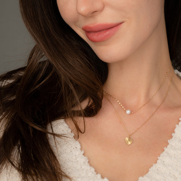 Annie Gold Pearl Necklace