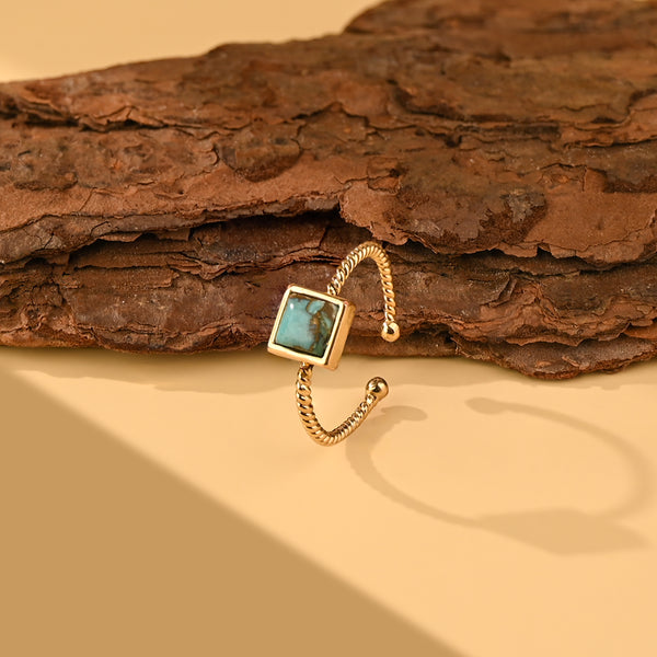 Jayne Turquoise Square Ring