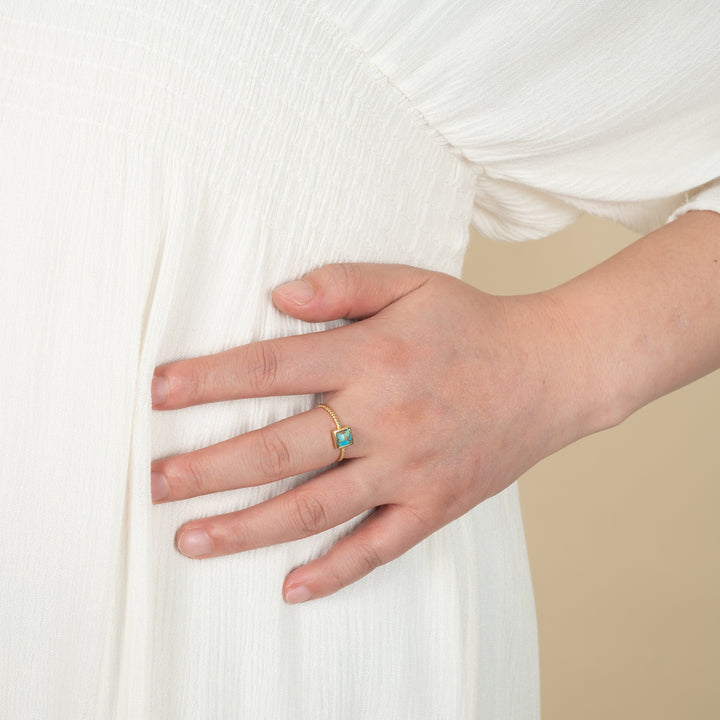 Jayne Turquoise Square Ring