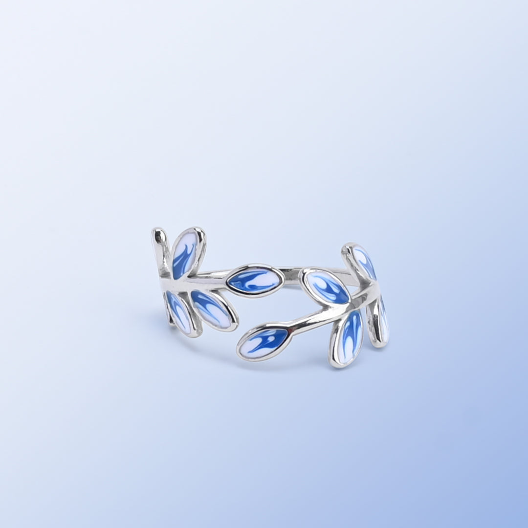 Hope Grows Ring in Silver & Blue