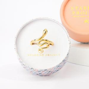 Beautiful snake ring, quality gold ring, Starfish Project gift package, Christmas list ideas