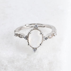 Lunar Crest Moonstone Ring