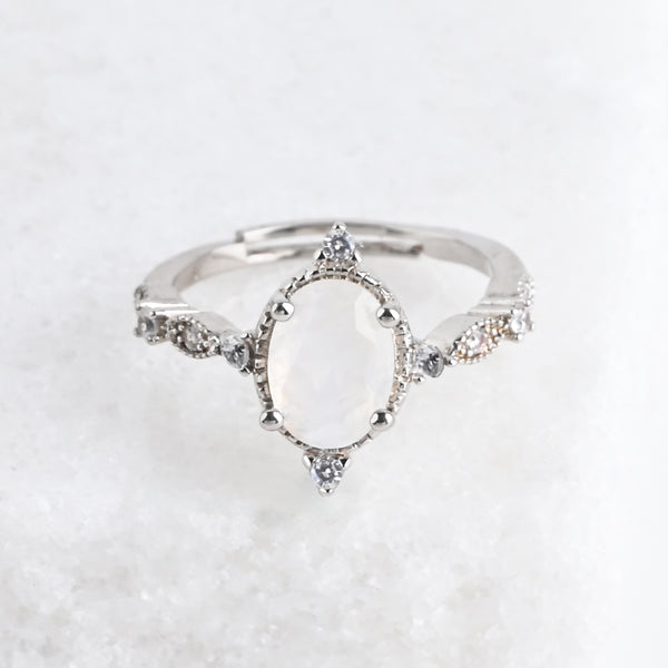 Lunar Crest Moonstone Ring