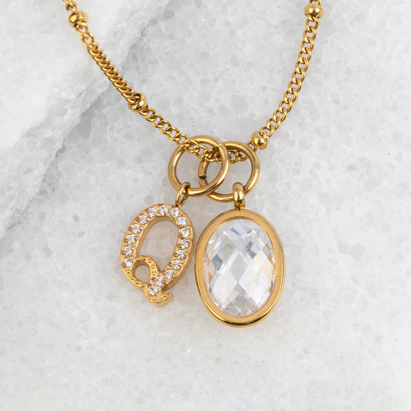 Custom Charm Necklace in 14K Gold