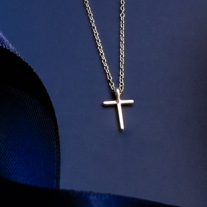 Faithful Sterling Silver Classic Cross Necklace