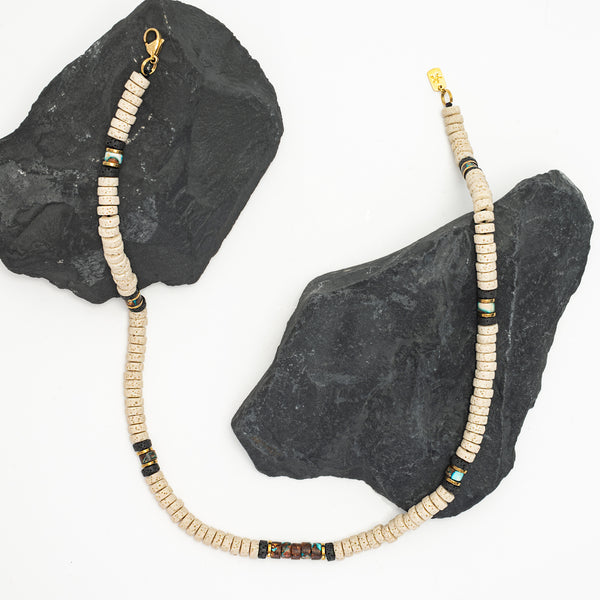 Vanguard Lava Bead Men's Necklace