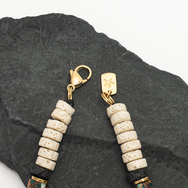 Vanguard Lava Bead Men's Necklace