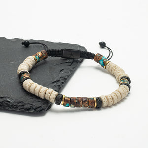 Men's beaded bracelet, simplistic bracelet for men, lava bead bracelet, ocean jewelry, jewelry companies