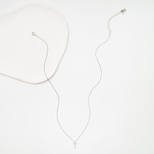 Faithful Sterling Silver Classic Cross Necklace