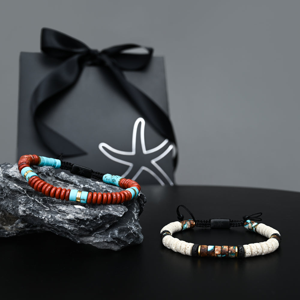 Beaded bracelet gift set for men, gift set deals, high quality bracelets for men, perfect gifts for men