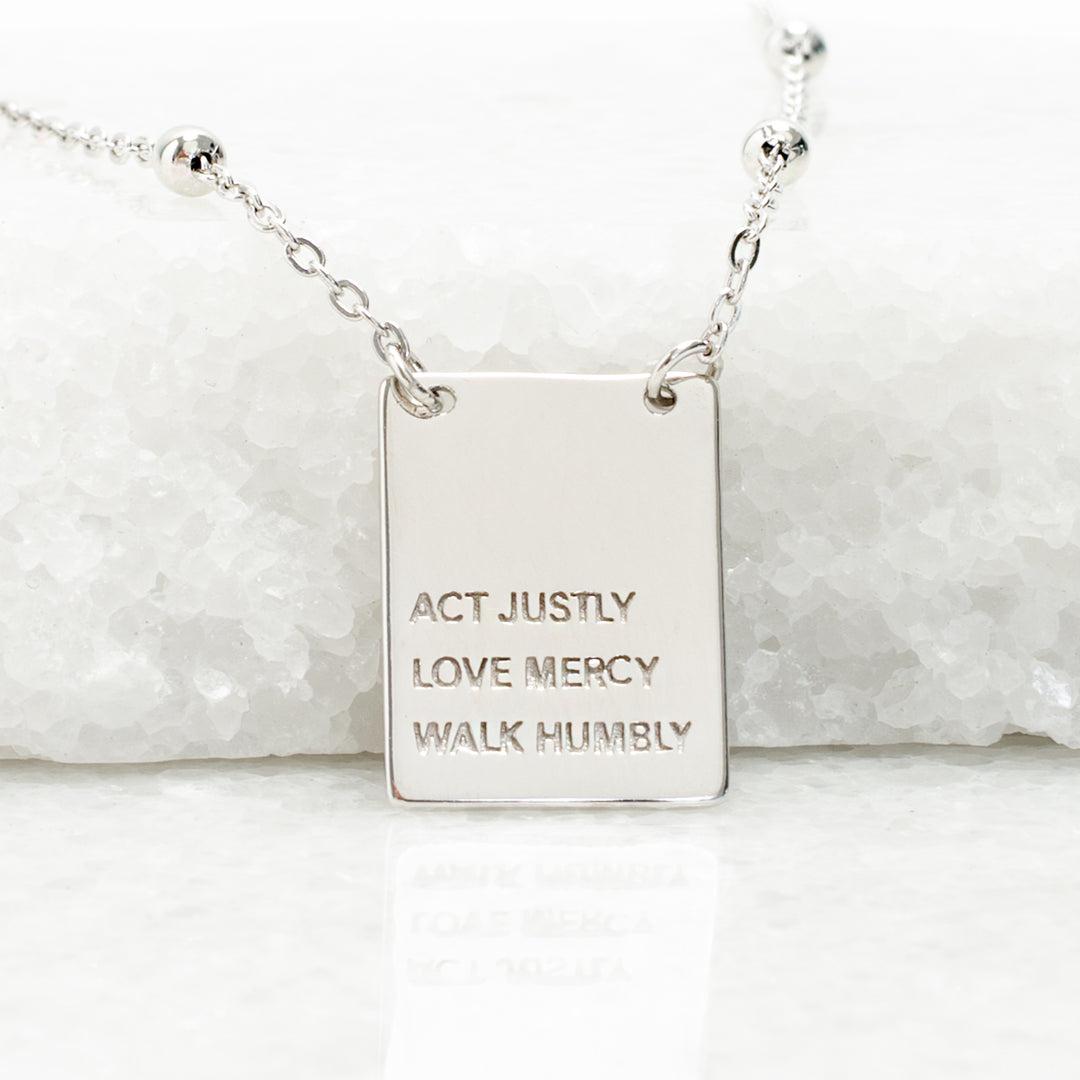 Act Justly Sterling Silver Gift Set