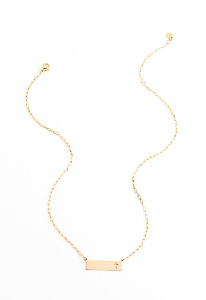 Tree of Life Cross Necklace in Gold