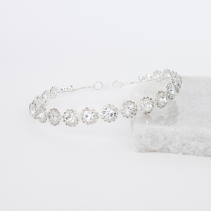 Peony Bloom Headband in Sterling Silver