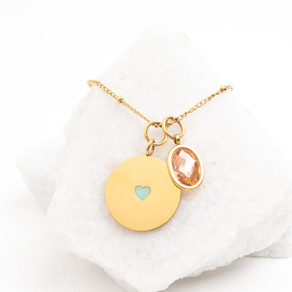 Engravable necklace with birthstone, birthstones, personalized jewelry, jewelry you can personalize for women, great xmas gifts