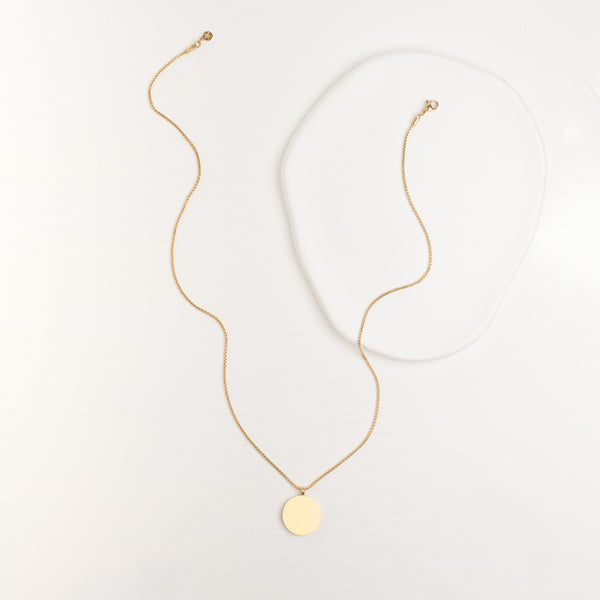 Opposite side of necklace, plain gold necklace side, gift shops near me, unique christmas present ideas