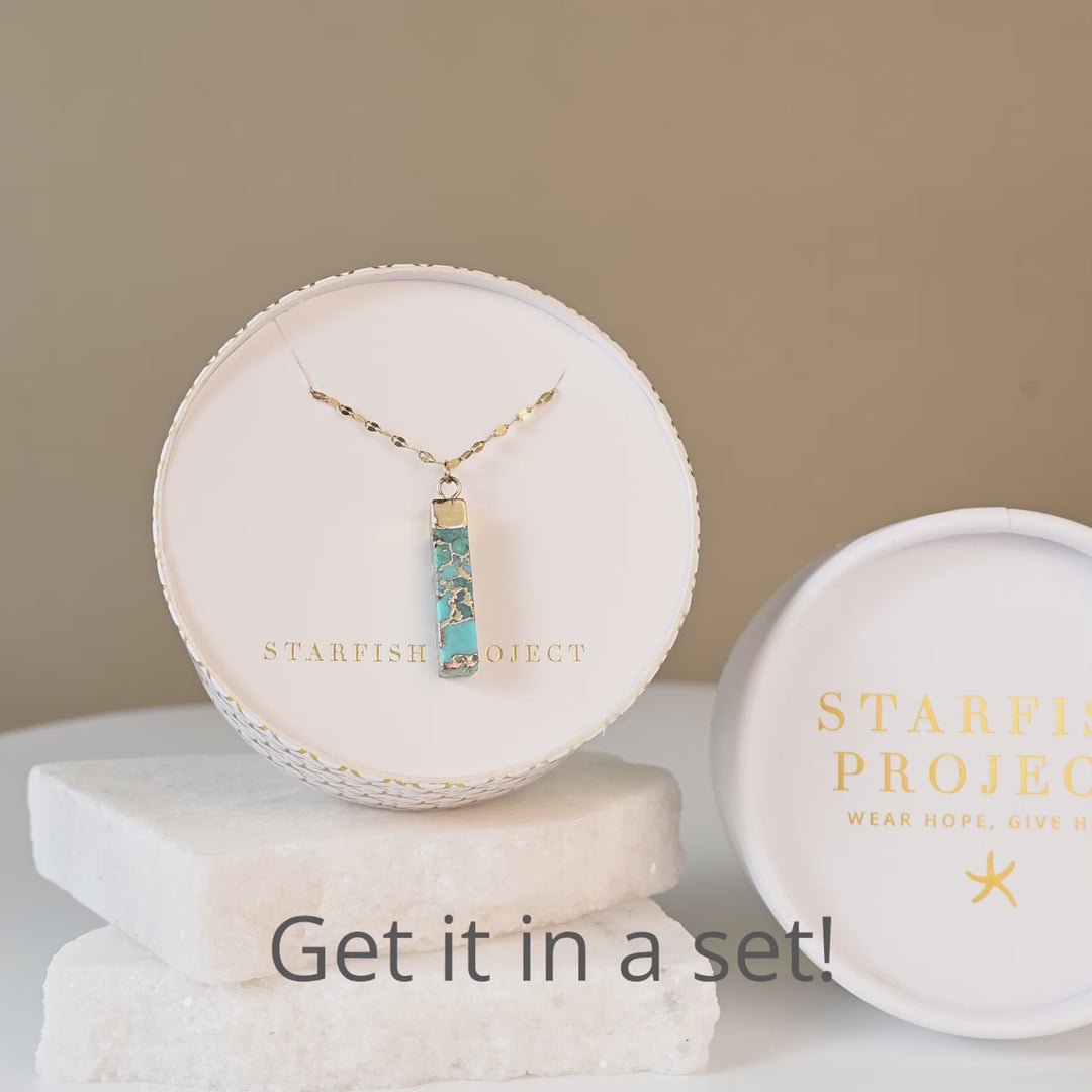 Oasis Turquoise and Gold Studs