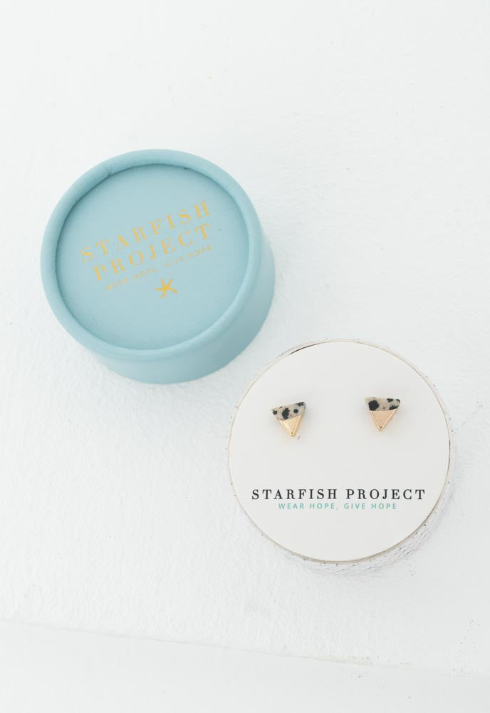 Eternal Studs in Dalmatian Jasper