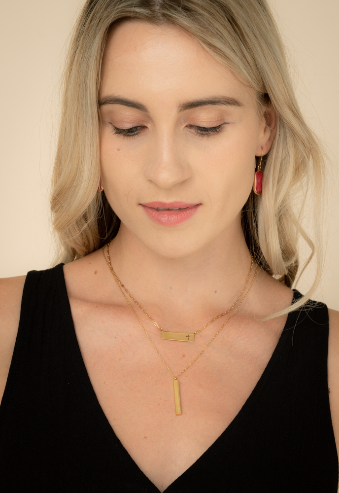Tree of Life Cross Necklace in Gold